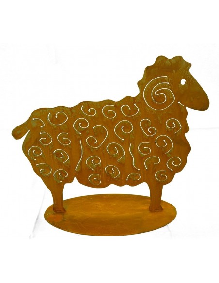 Deko Schaf aus Metall zur Gartendeko Landhaus