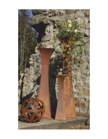 Rost Gartendeko Edelrost Pflanzsäule mit eingesetzem Boden zum bepflanzen