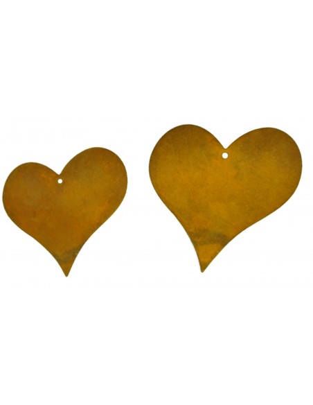Herz zum Hängen 2er Set Edelrostherz