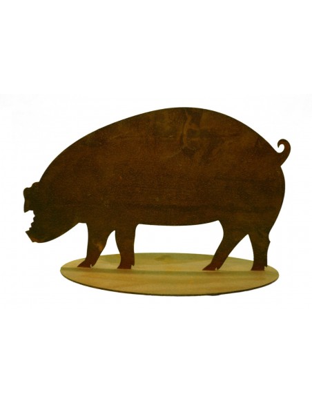 kleine Rost Hausschwein 18 cm hoch