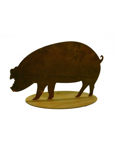 kleine Rost Hausschwein 18 cm hoch