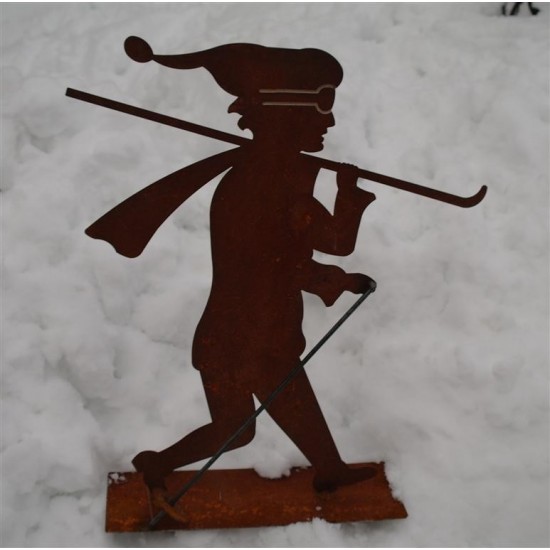 Edelrost Skigeher - rostiger Skifahrer