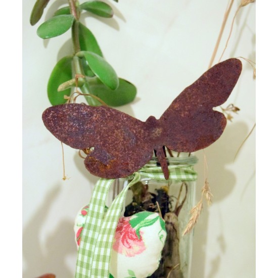 Rost Schmetterling für Vasen oder Blumentopf zum einhängen
