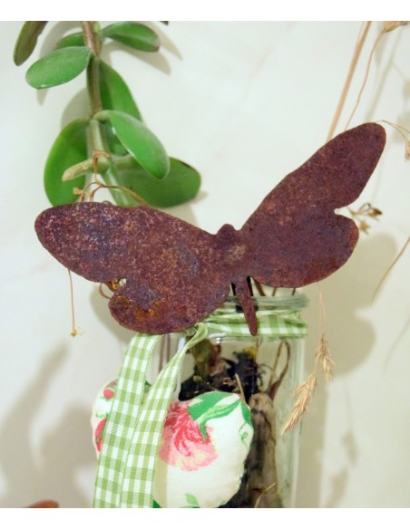 Rost Schmetterling für Vasen oder Blumentopf zum einhängen