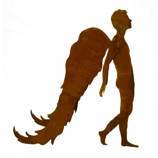 Edelrost Engel "Raphael" 40 cm hoch