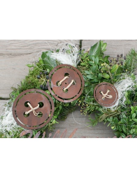 3 teilige Knopfkette Edelrost  3 teilige Knopfkette Edelrost