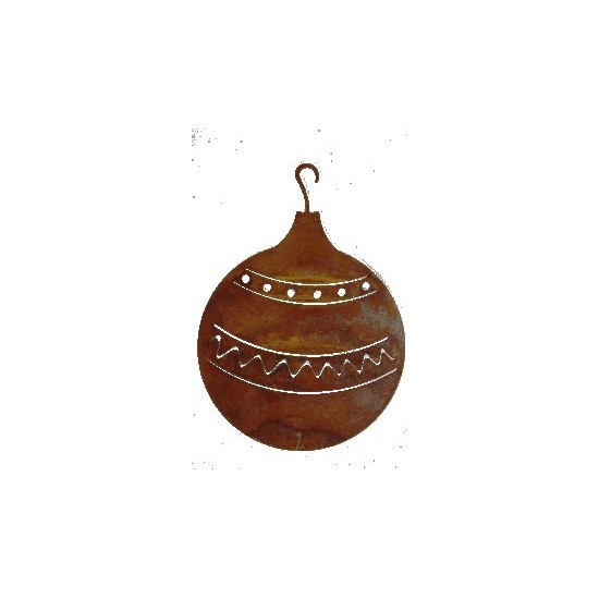 2 tlg. Christbaumkugelkette Edelrost Christbaumschmuck