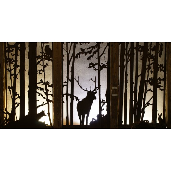 Wild Paravent "Hirsch" 200 x 90 cm