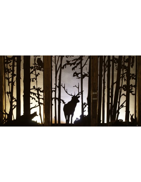 Wild Paravent "Hirsch" 200 x 90 cm