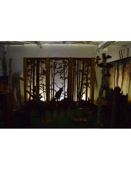 Wild Paravent "Hirsch" 200 x 90 cm