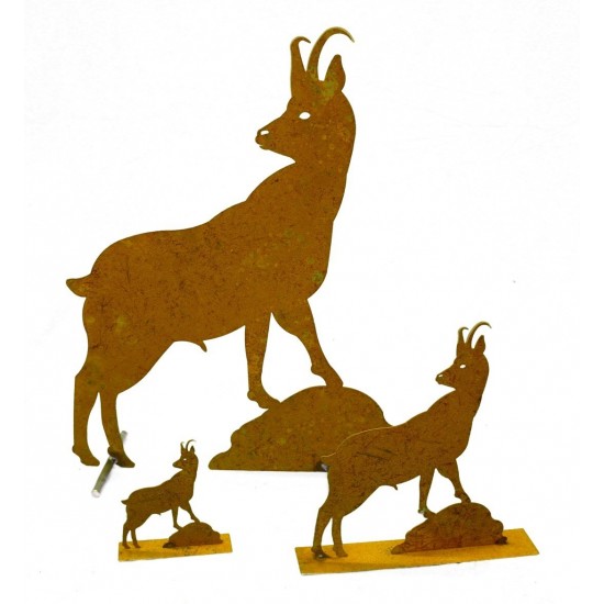 Edelrost Gemse 30 cm  rostige Gams