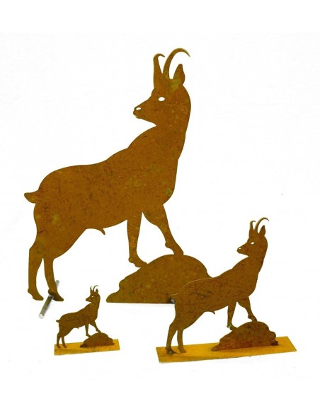 Edelrost Gemse 30 cm  rostige Gams