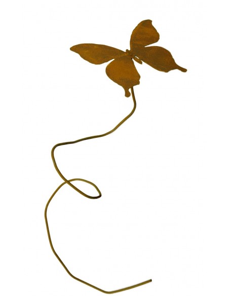 "Papilio" rost Schmetterling auf 80 cm langem biegsamen Draht Edelrost Gartendeko Blumenstecker