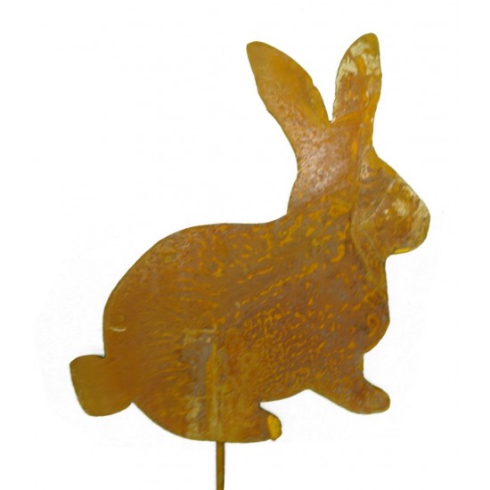 Rost Mini Hase 20 cm auf Stab Gartenstecker Osterhase