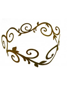 flacher rost Ornamentring 30 cm für Vasen / Windlichter / Schalen