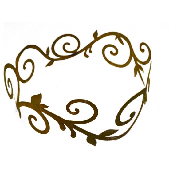 flacher rost Ornamentring 30 cm für Vasen / Windlichter / Schalen