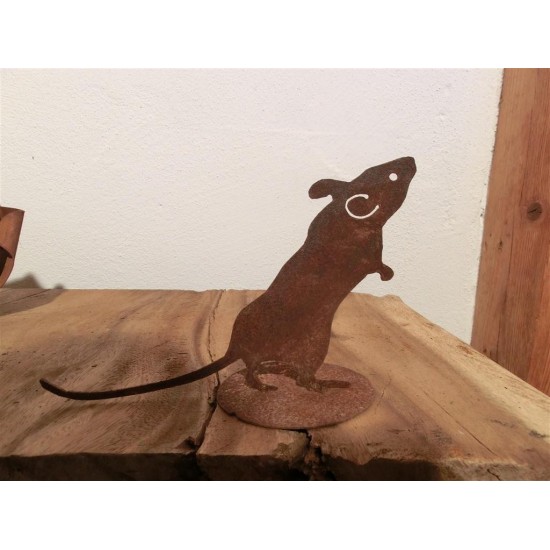 Maus auf Platte 12 cm