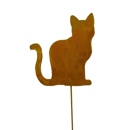 Edelrost Katzenstecker - rostige Gartendeko 