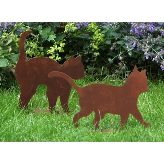 Gartenstecker Edelrost Katzenkind "tapsend"