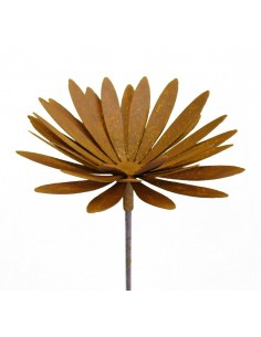 Edelrost Chrysantheme Ø 25 cm auf 100 cm Stab