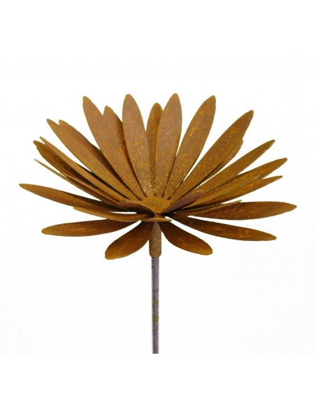 Edelrost Chrysantheme Ø 25 cm auf 100 cm Stab