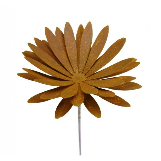 Edelrost Chrysantheme Ø 25 cm auf 100 cm Stab