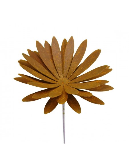 Edelrost Chrysantheme Ø 25 cm auf 100 cm Stab