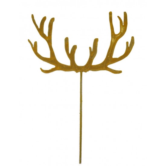 Hirsch Geweih Topfstecker mit 40 cm Stab
