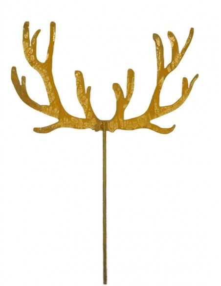 Hirsch Geweih Topfstecker mit 40 cm Stab