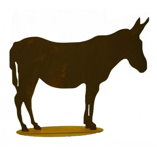 Edelrost Esel 30 x 37 cm