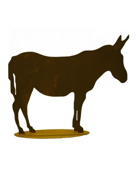 Edelrost Esel 30 x 37 cm