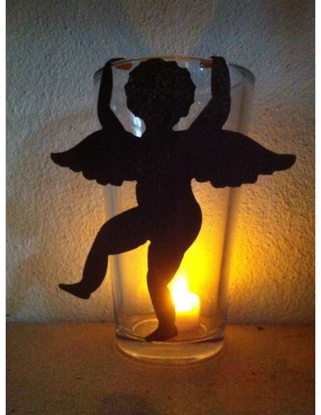 Engelfiguren kaufen und Engel Bastel-Ideen Engelsputte zum Einhängen Edelrost, Höhe 20 cm (klein), Engel Putte kletternde Putte 