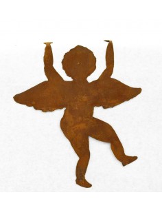 Engelfiguren kaufen und Engel Bastel-Ideen Engelsputte zum Einhängen Edelrost, Höhe 20 cm (klein), Engel Putte kletternde Putte