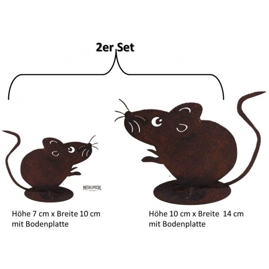Rostige Maus Edelrost Metall Mäuse