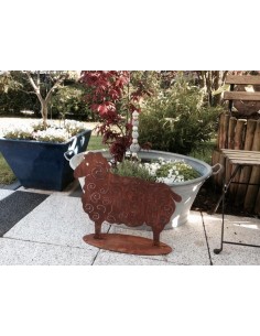 Deko Schaf aus Metall zur Gartendeko Landhaus 2