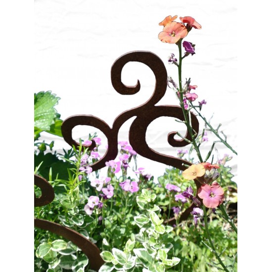 Dekostecker Edelrost Swirl 3er Set für Blumentöpe