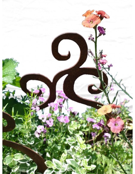 Dekostecker Edelrost Swirl 3er Set für Blumentöpe Dekostecker Edelrost Swirl 3er Set für Blumentöpe