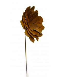 Dahlie Gartenstecker Ø 25 cm  mit Stab 100 cm Edelrost Blume 2