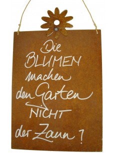 Rostschilder sind Blechschilder für den Garten mit Sprüchen