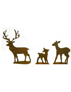 Weihnachtsdeko Rehfamilie 3er Reh + Kitz inkl. Hirsch 35 cm hoch (große Variante)- Set Produktdetails:
Liebevoll arrangierte Mi 2