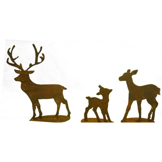 Weihnachtsdeko Rehfamilie 3er Reh + Kitz inkl. Hirsch 35 cm hoch (große Variante)- Set Produktdetails:
Liebevoll arrangierte Mi