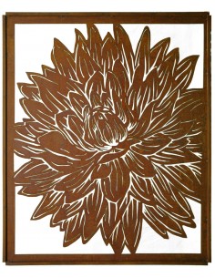 Dahlien Paravent klein 120 x 100 cm