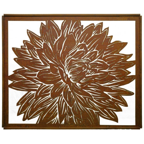 Dahlien Paravent klein 120 x 100 cm