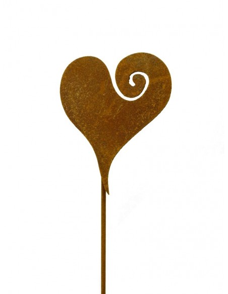 Frühling / Ostern Herz Gartenstecker Curl Ø 15 cm (M) in Edelrost Stablänge 50 cm kleiner Gartenstecker mit Herz in Edelrost
Dur