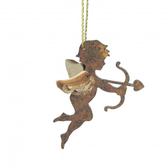 Edelrost Schutzengel 4er Set Himmelsboten mit Holzflügel