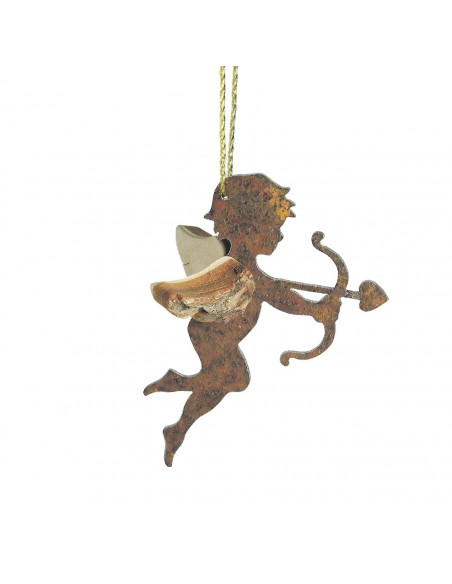 Edelrost Schutzengel 4er Set Himmelsboten mit Holzflügel