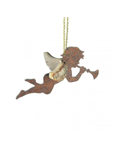 Edelrost Schutzengel 4er Set Himmelsboten mit Holzflügel