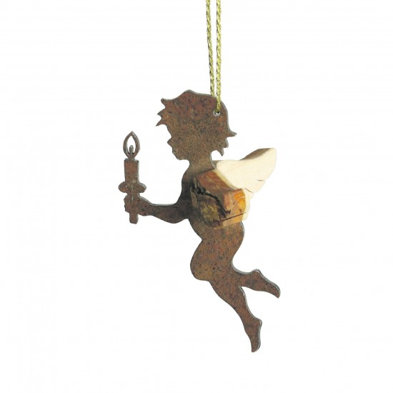 Edelrost Schutzengel 4er Set Himmelsboten mit Holzflügel