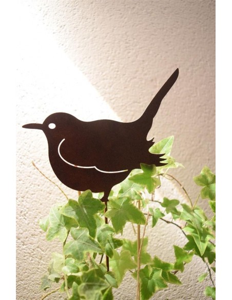 Rost Vogel / Spatz Stecker mit 35 cm Stab