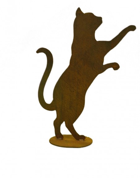 neugierige Minikatze auf Platte 23 cm hoch neugierige Minikatze auf Platte 23 cm hoch